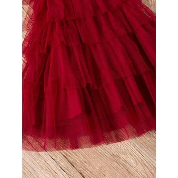 Shirley Toddler Girls Layered Hem Mesh Dress - Picture 3 of 6